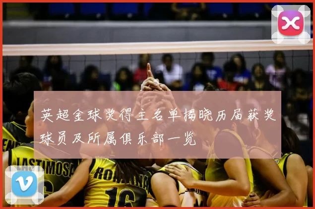英超金球奖得主名单揭晓历届获奖球员及所属俱乐部一览